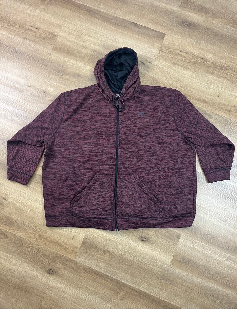 Reebok Speedwick Full Zip Hoodie Burgundy 5XL